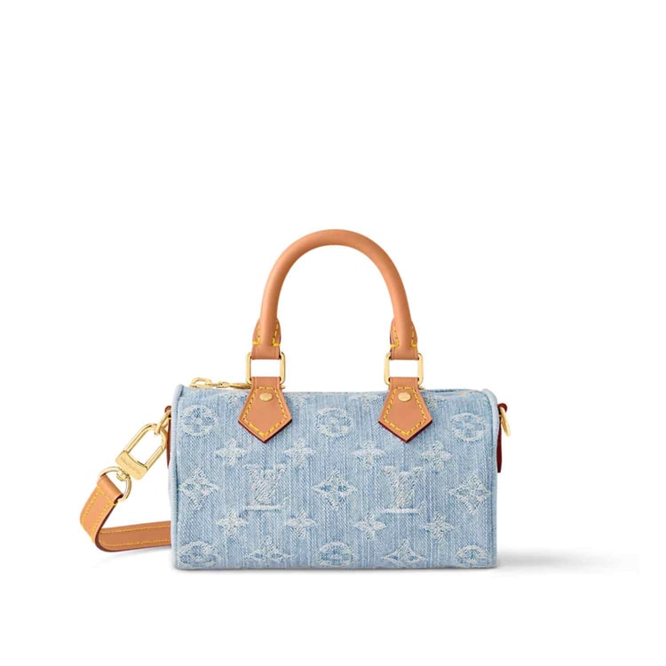 Louis Vuitton Nano Speedy Shoulder Bag Sky Blue For Women 6.3in/16cm M11212