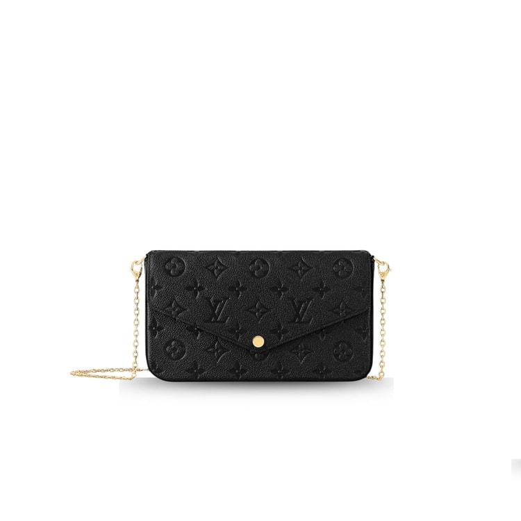 Louis Vuitton Félicie Pochette Monogram Empreinte Black For Women 21cm/8.3in M82477