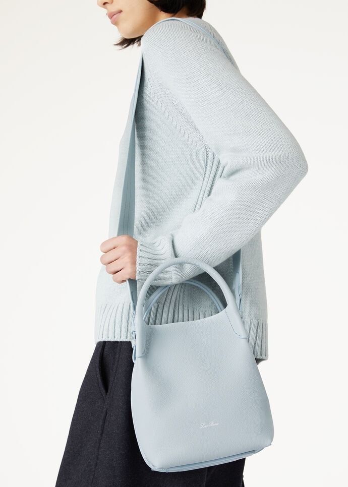 [True-to-ORIGINAL]Loro Piana Small Bale Bag Light Blue Belle For Women 6.7 in/ 17 cm FAN8964 60HN