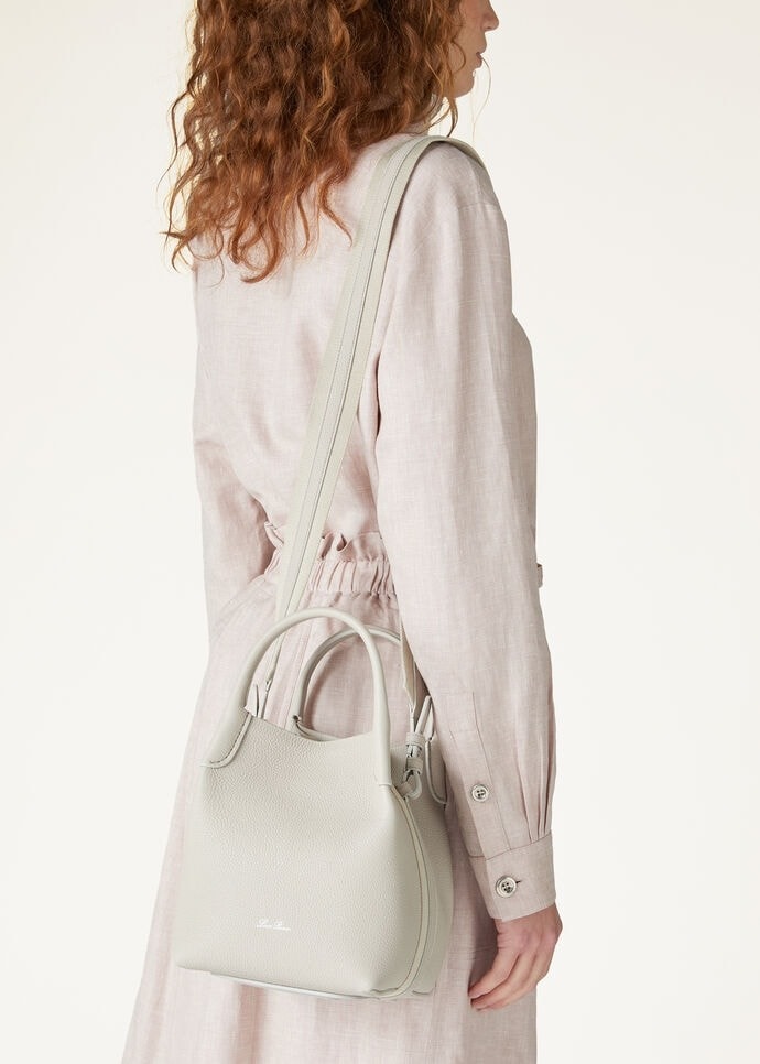 [True-to-ORIGINAL]Loro Piana Small Bale Bag Dust Stone For Women 6.7 in/ 17 cm FAN8964 M0P7