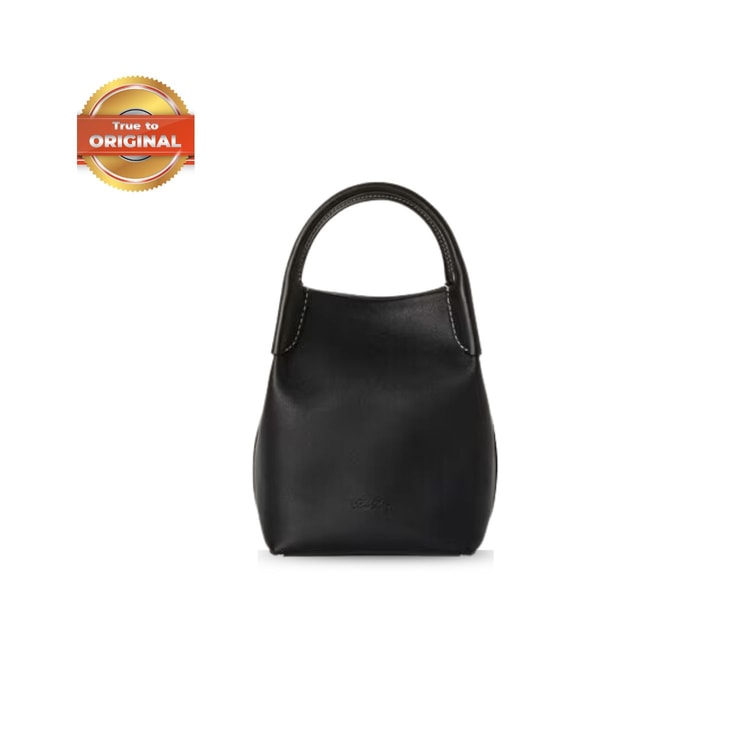 [True-to-ORIGINAL]Loro Piana Micro Bale Bag Black For Women 5.2 in/ 13 cm FAN0807 8000