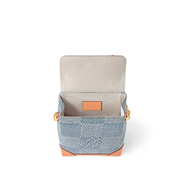 Louis Vuitton Nano Steamer Denim For Men 15cm/ 5.9in N40751