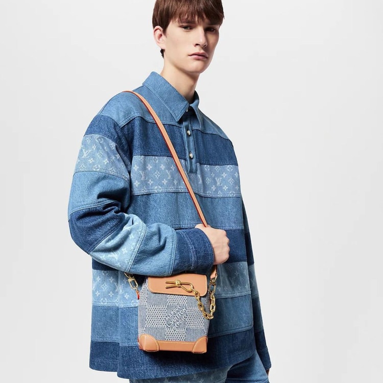 Louis Vuitton Nano Steamer Denim For Men 15cm/ 5.9in N40751