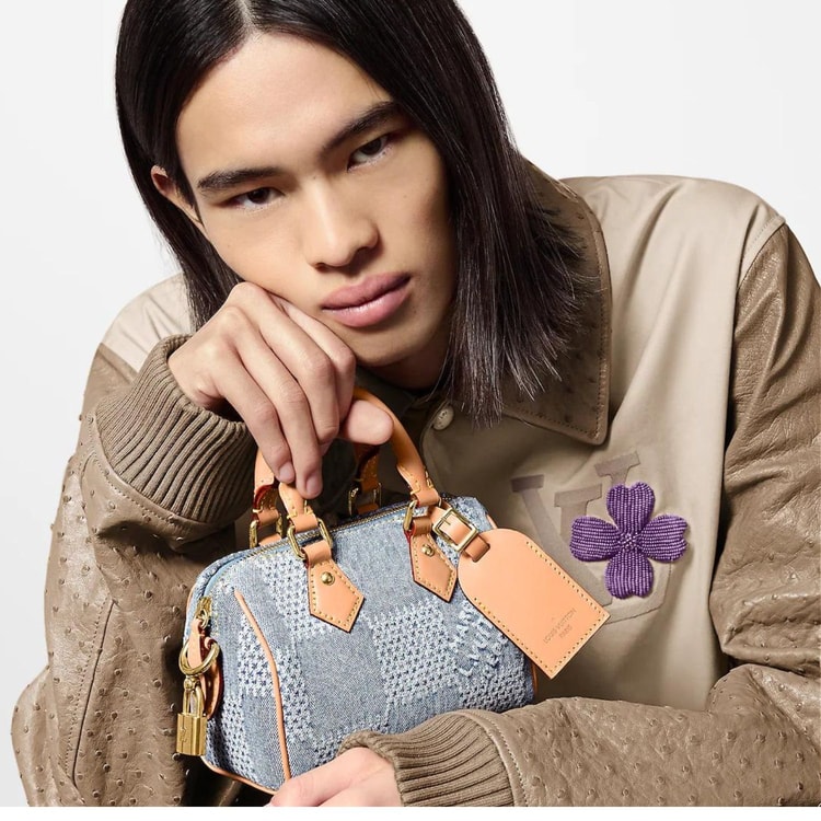 Louis Vuitton Speedy 18 Bandoulière Denim For Men 18 cm/ 7.1 in N40682