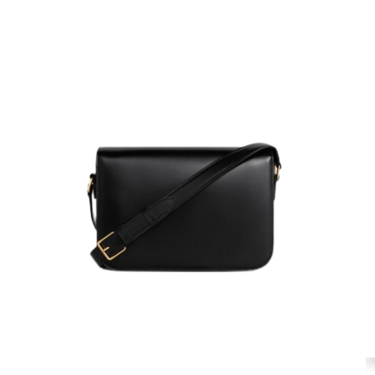 Celine Classique Triomphe Bag Black For Women 9 Inches / 22 Cm - 187363BF4.38NO