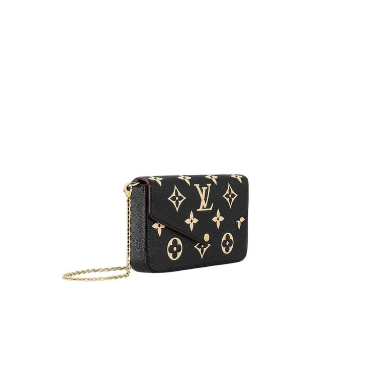 Louis Vuitton Félicie Pochette Black/Beige For Women 21cm/8.3in M82479