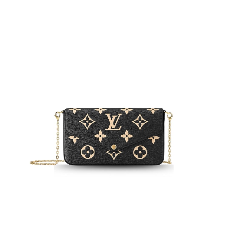 Louis Vuitton Félicie Pochette Black/Beige For Women 21cm/8.3in M82479