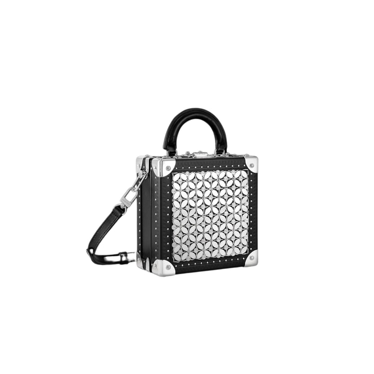 Louis Vuitton Mini Square Trunk LV Flower Silver For Women 17cm/6.7in - M12253