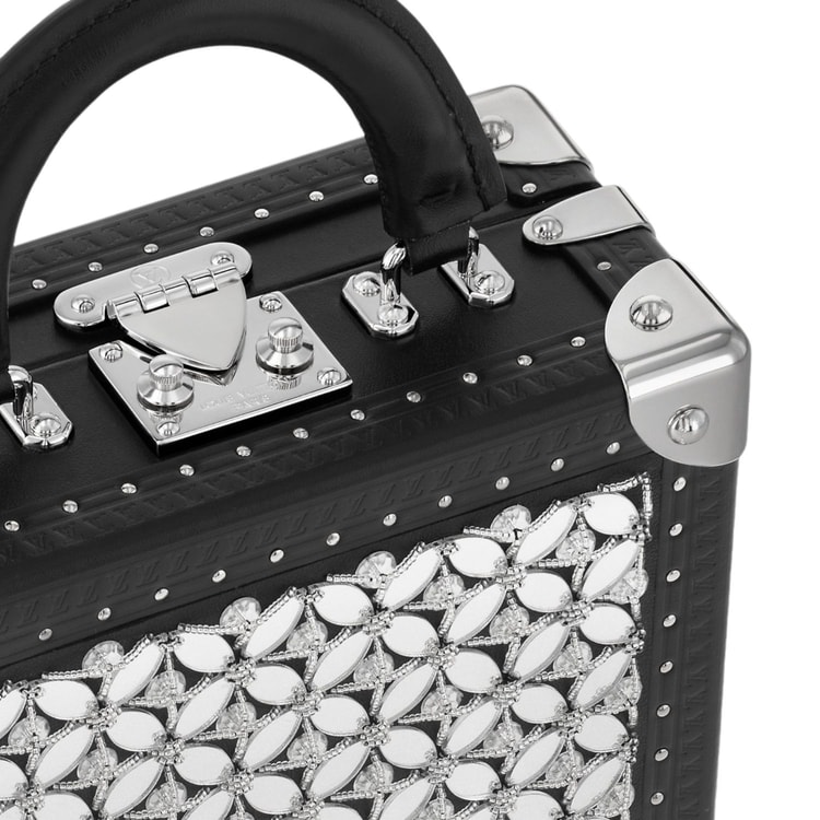 Louis Vuitton Mini Square Trunk LV Flower Silver For Women 17cm/6.7in - M12253