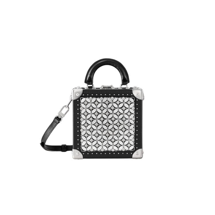 Louis Vuitton Mini Square Trunk LV Flower Silver For Women 17cm/6.7in - M12253