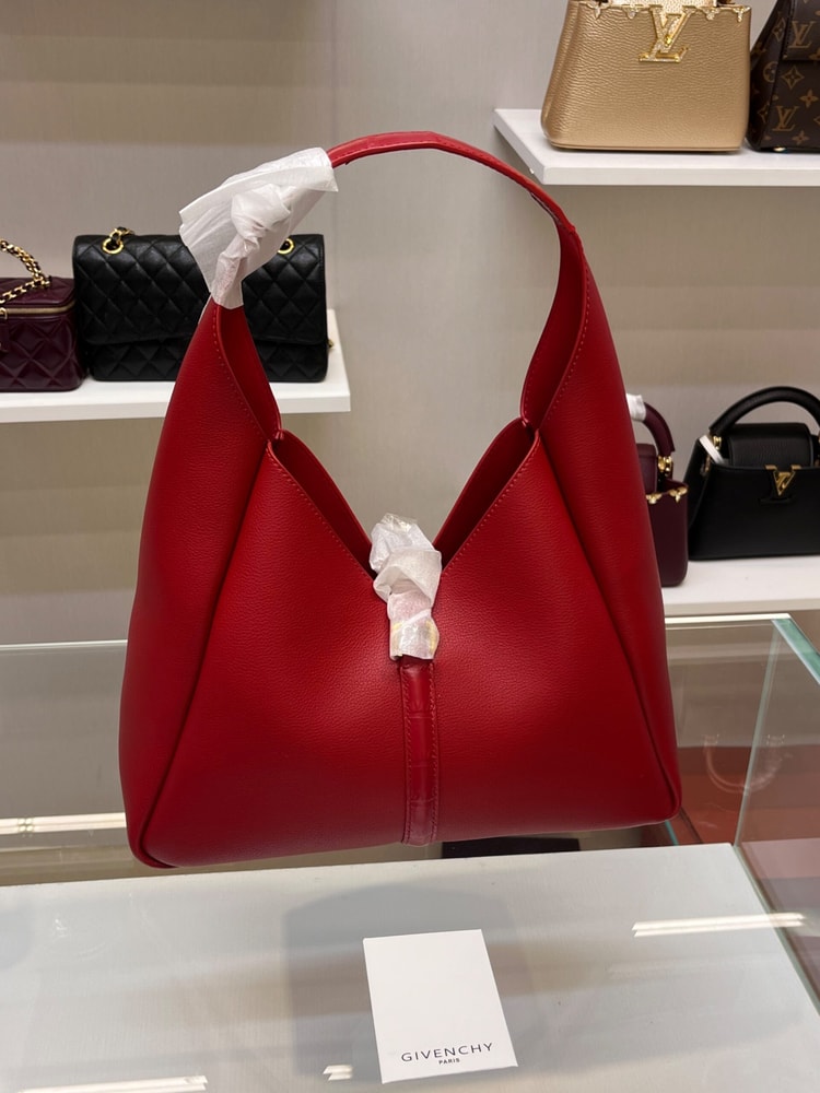 [True-to-ORIGINAL] Givenchy Mini G Hobo Bag Red For Women‎ 9.8in/25cm BB50QNB1M2-801