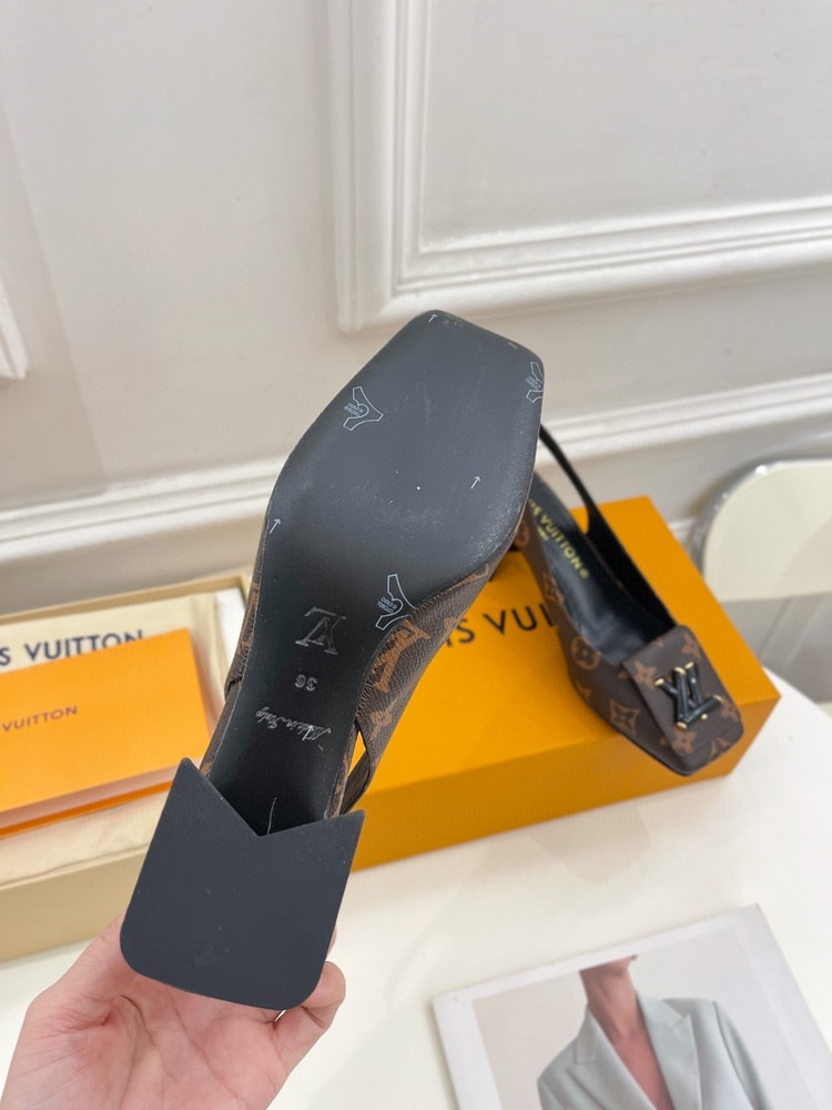Louis Vuitton Shake Slingback Pump Brown For Women