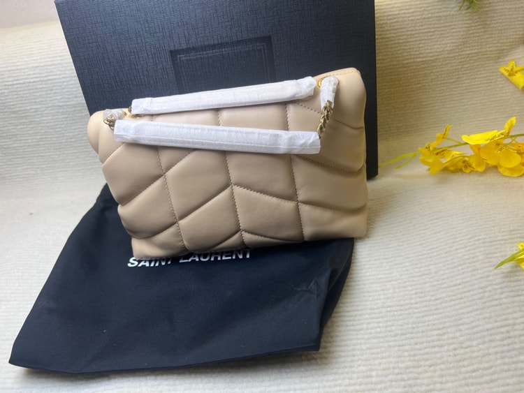 [True-to-ORIGINAL] Saint Laurent Toy Puffer Dark Beige For Women 23cm/9cm - 7593371EL072721