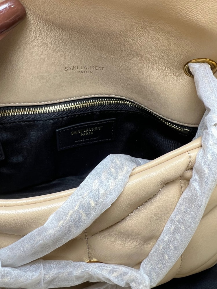 [True-to-ORIGINAL] Saint Laurent Toy Puffer Dark Beige For Women 23cm/9cm - 7593371EL072721