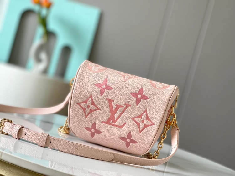 [True-to-ORIGINAL] Mini Bumbag Gradient Pink For Women M82347- 6.7 Inches/ 17 Cm