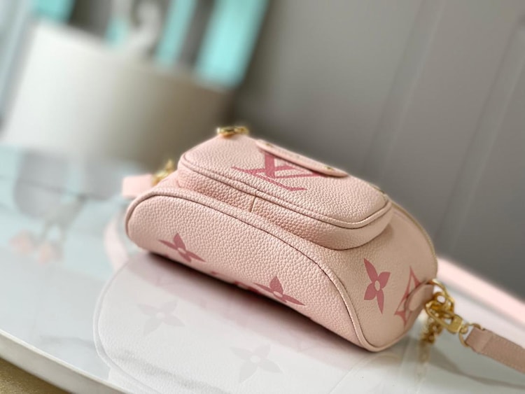 [True-to-ORIGINAL] Mini Bumbag Gradient Pink For Women M82347- 6.7 Inches/ 17 Cm