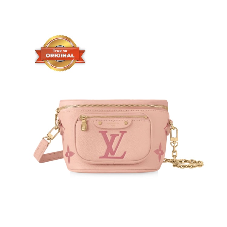 [True-to-ORIGINAL] Mini Bumbag Gradient Pink For Women M82347- 6.7 Inches/ 17 Cm
