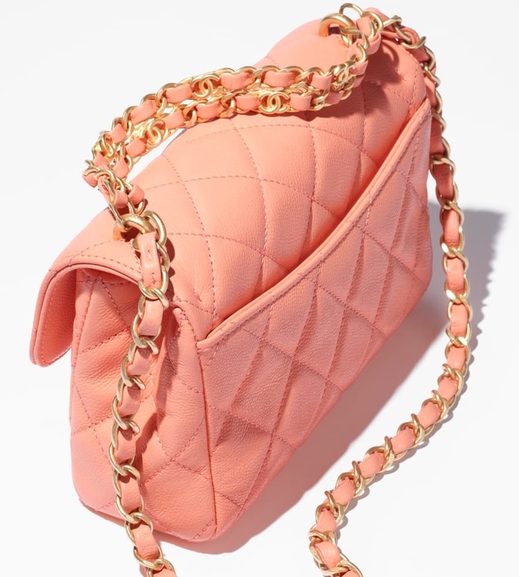 Chanel Mini Flap Bag Light Orange 7.1in/18cm For Women AS5239-B19405-NADOL