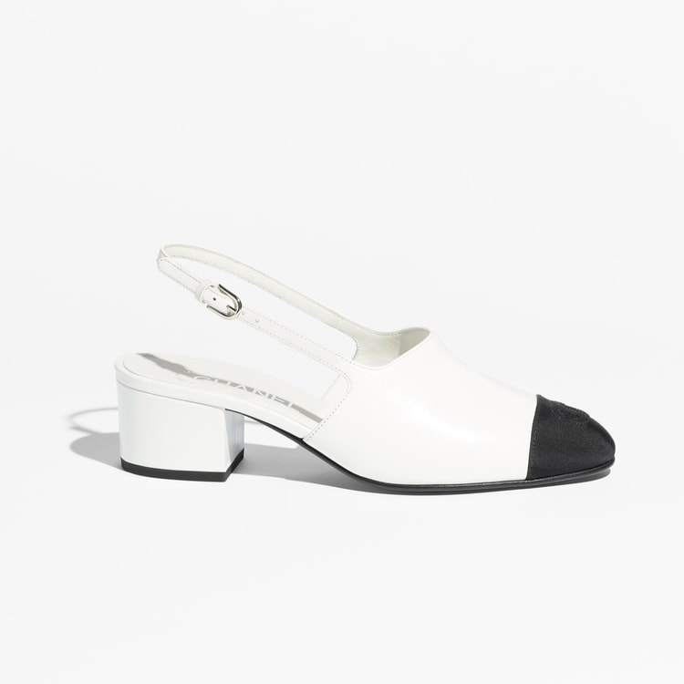 Chanel Slingbacks White/Black For Women G46279-B19546-NAEET