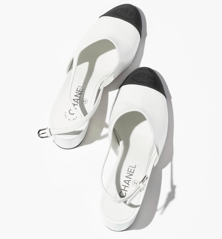 Chanel Slingbacks White/Black For Women G46279-B19546-NAEET