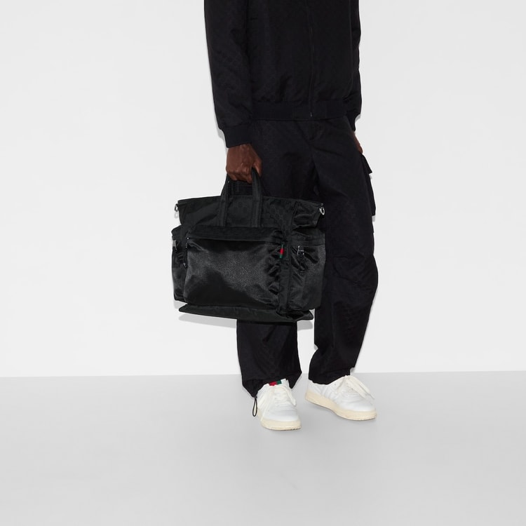 Gucci Large GG Tote Bag Black For Men 15in/38cm ‎‎818962 FAEEE 1062