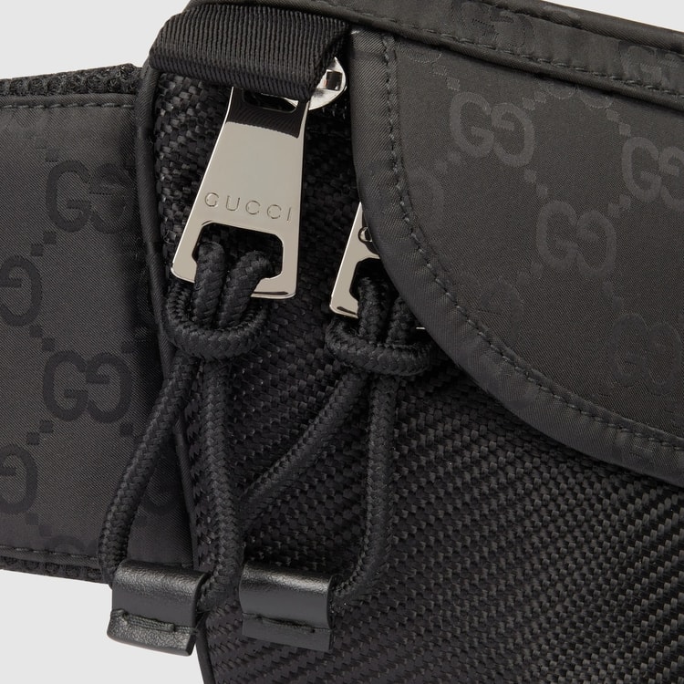 Gucci Small GG Belt Bag Black For Men 12.6in/32cm ‎804262 FAD76 1047