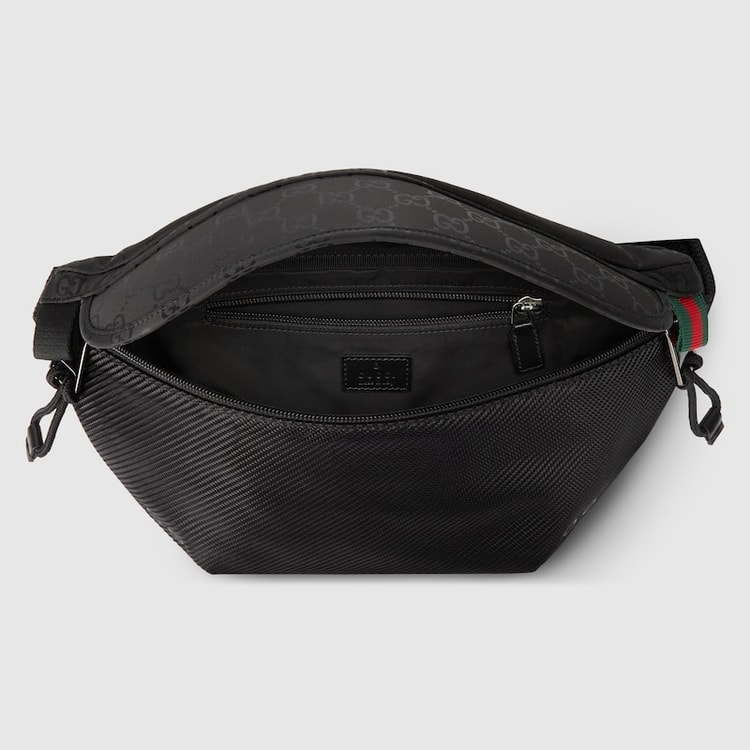 Gucci Small GG Belt Bag Black For Men 12.6in/32cm ‎804262 FAD76 1047
