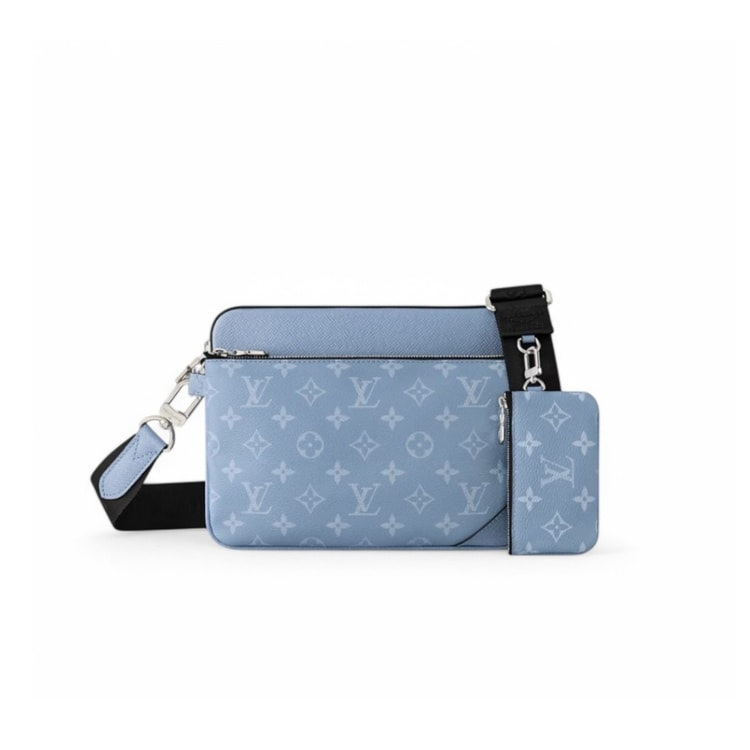 Louis Vuitton Trio Messenger Sky Blue For Men 9.8in/25cm M14069