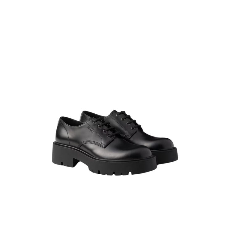 Prada Brushed Derby Black For Men - 2EG460_B4L_F0002_F_G000