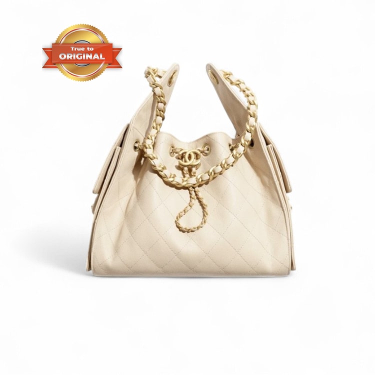 [True-to-ORIGINAL] Chanel 25 Small Handbag Beige For Women 10.2in/26cm  AS5293-B20304-NAGEK