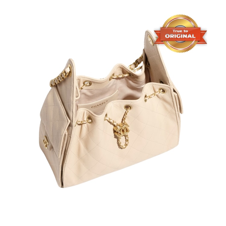 [True-to-ORIGINAL] Chanel 25 Small Handbag Beige For Women 10.2in/26cm  AS5293-B20304-NAGEK