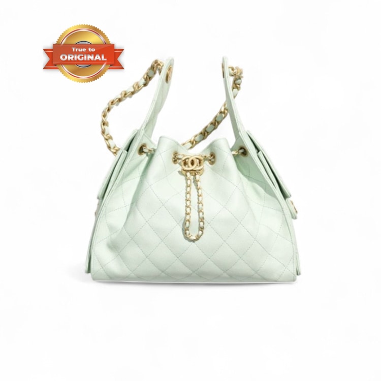 [True-to-ORIGINAL] Chanel 25 Small Handbag  Light Green For Women 10.2in/26cm AS5293-B20304-NAGER