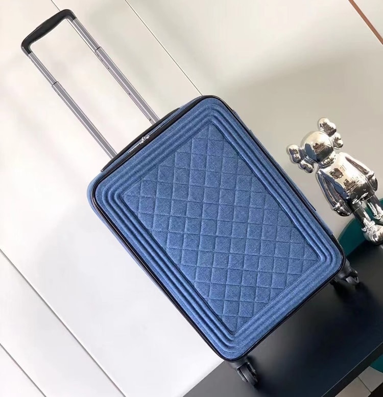 Chanel Classic Suitcase Blue For Women 19.7in/50cm