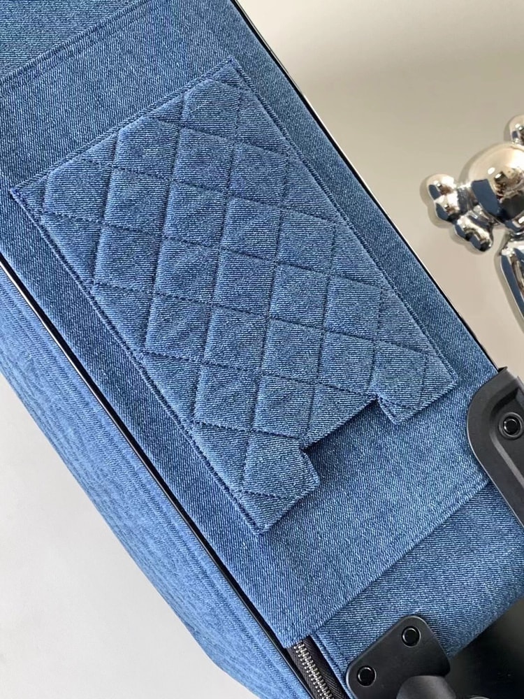 Chanel Classic Suitcase Blue For Women 19.7in/50cm