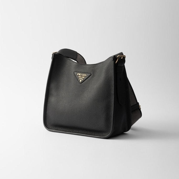 [True-to-ORIGINAL] Prada Medium Leather Bag Black For Women 11in/28cm 1BC073_2DKV_F0632_V_7NO