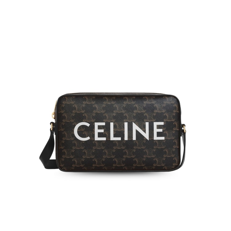 Celine Medium Messenger Bag Black For Men 9.1in/23cm 194502CIM.38OG