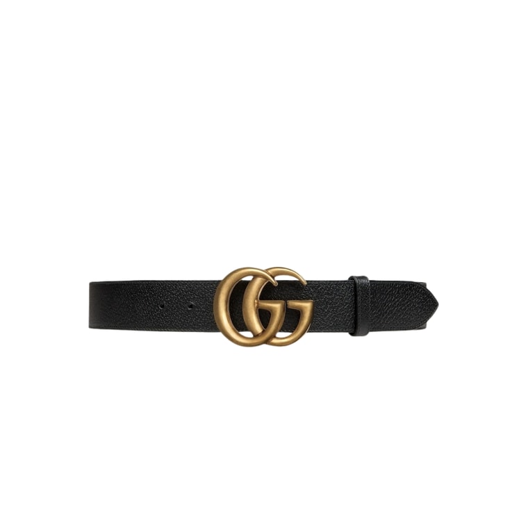 Gucci GG Marmont Wide Belt 38mm Black For Men 406831 DJ20T 1000