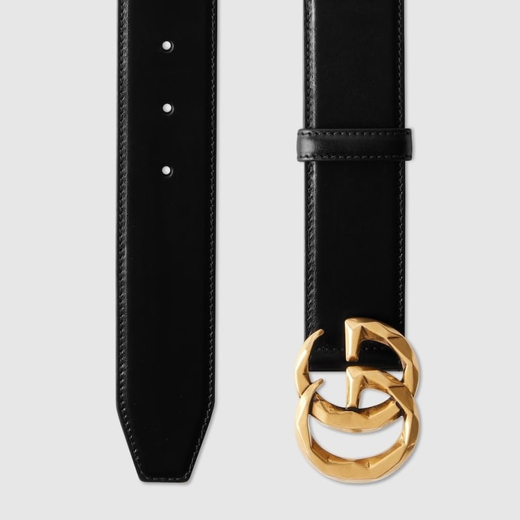 Gucci GG Marmont Wide Belt 40mm Black For Men 795526 0AAAR 1000