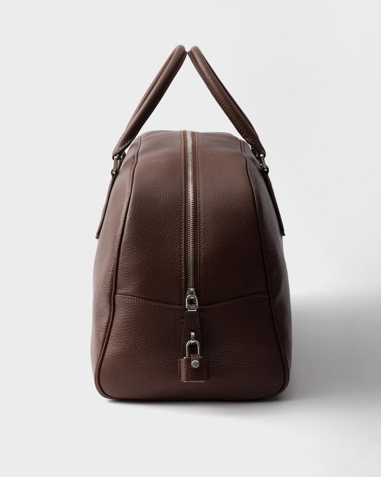 Prada Leather Duffle Bag Sienna For Men 50cm/20in - 2VC049_2BBE_F0038_V_OOO