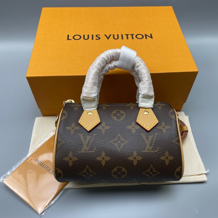 [True-to-ORIGINAL] Louis Vuitton Nano Speedy Monogram Canvas Brown For Women 16cm/6.3in M81085