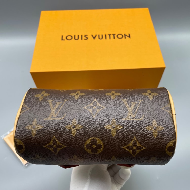 [True-to-ORIGINAL] Louis Vuitton Nano Speedy Monogram Canvas Brown For Women 16cm/6.3in M81085