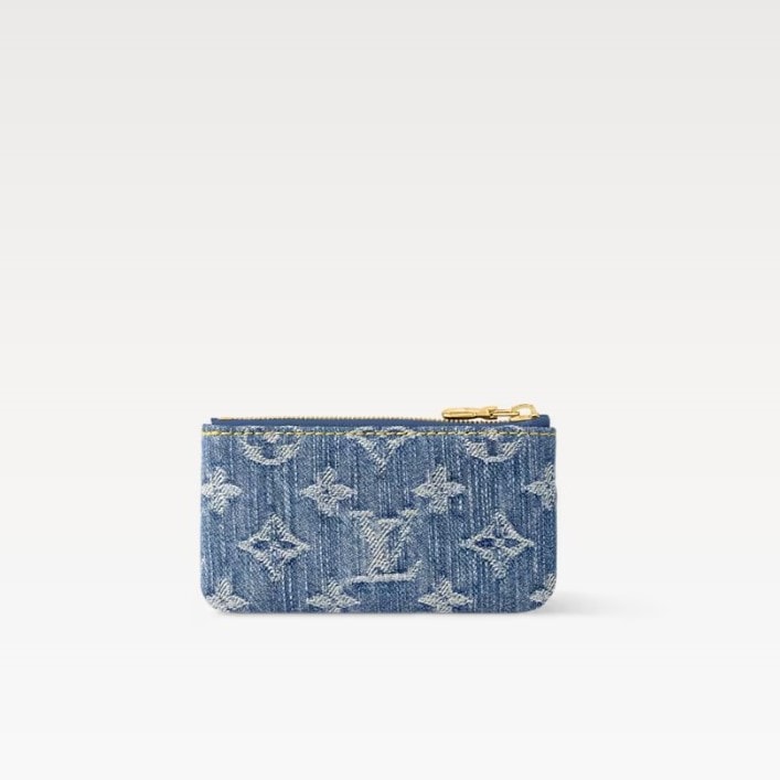 Louis Vuitton LV x TM Key Pouch Cherry Denim For Women 4.7in/12cm M14938
