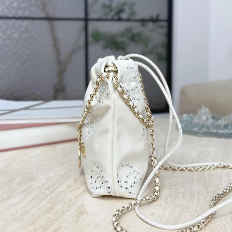 [True-to-ORIGINAL] Chanel 22 Mini Handbag White 7.5in/19cm For Women AS3980-B19648-10601