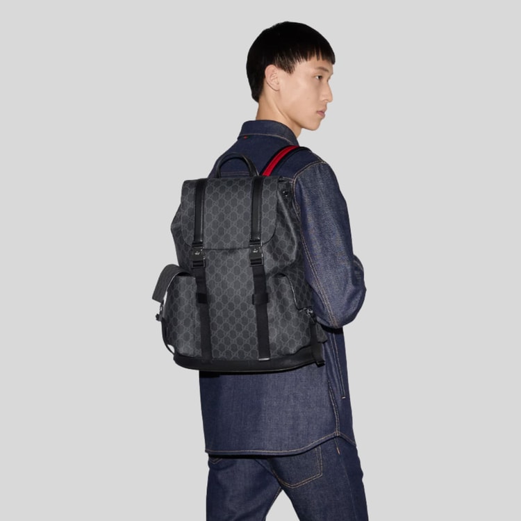 Gucci Large Backpack Black For Men 45cm/18.1in - 792080 FADJQ 1185