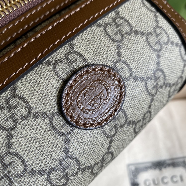 Gucci Belt Bag With Interlocking G Beige And Ebony 682933 92THG 8563