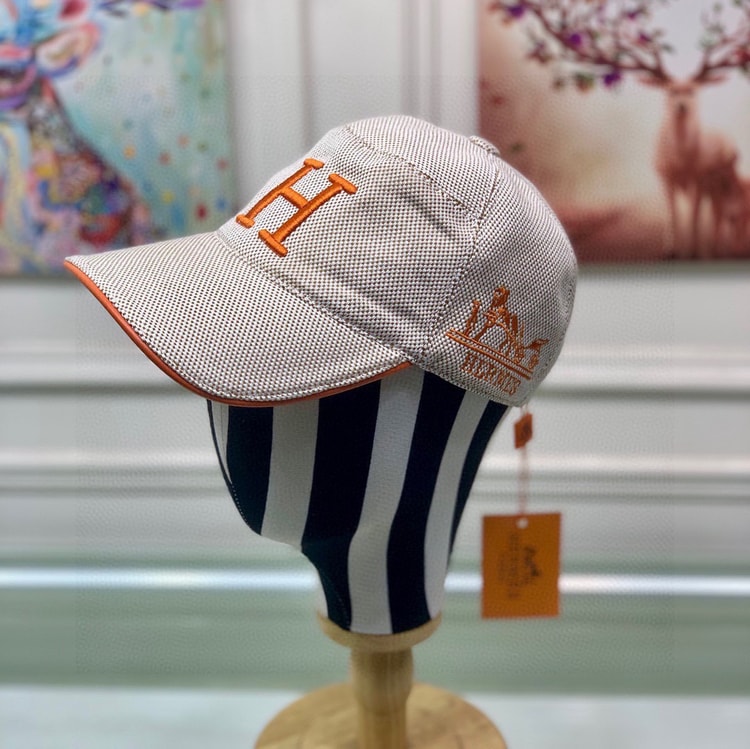 Hermes Davis H Primavera Cap Beige Hermes Cap