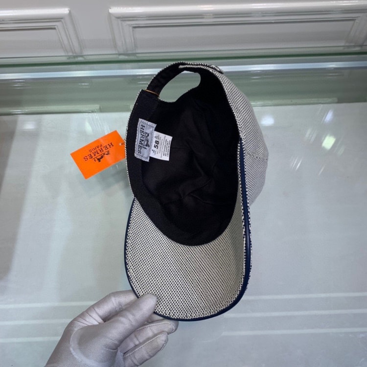 Hermes Davis H Primavera Cap Grey Hermes Cap