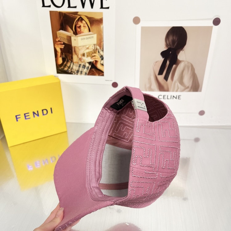 Fendi Baseball Cap Pink Fendi Cap