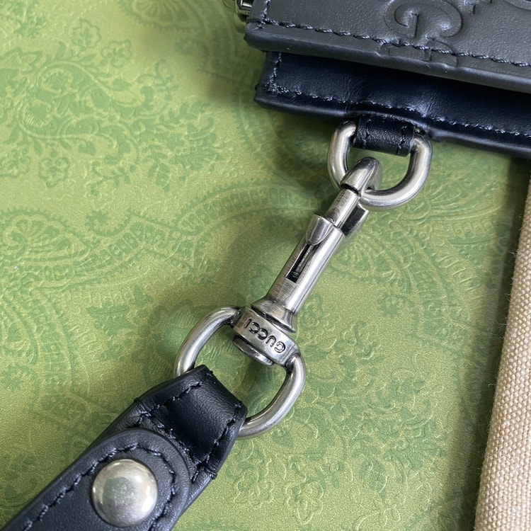 Gucci GG Embossed Pouch Black GG Embossed