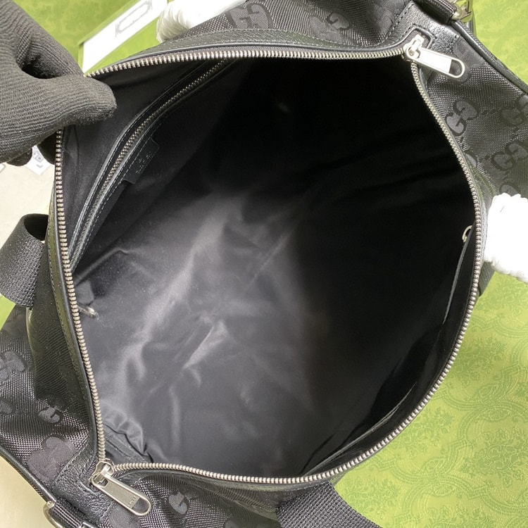 Gucci Off The Grid Duffle Bag Black GG Nylon 658632 H9HVN 1000